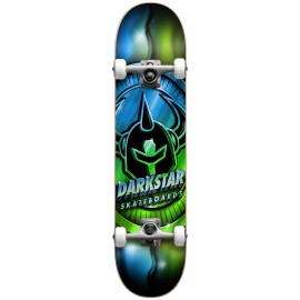 DARKSTAR Anodize FP Complete Skateboard 7,25" Lime/Blue with soft wheels