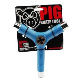 PIG Skate Tool blue mit Gewindeschneider